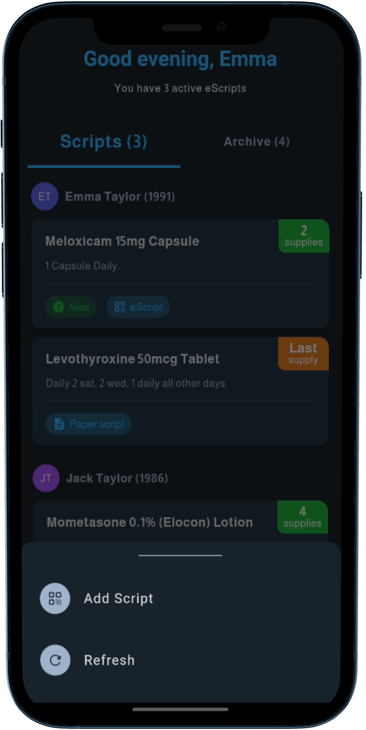 Go to Add Script tab